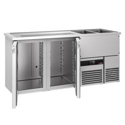 Výčepní pult PREMIUM - 1950x700 mm - 2 dveře - pro 2× 50 l sudy