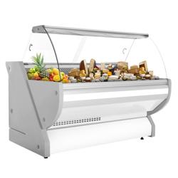 Masný pult - 2025x1150x1310 mm - 400 l - Barva bílá - žulová pracovní deska