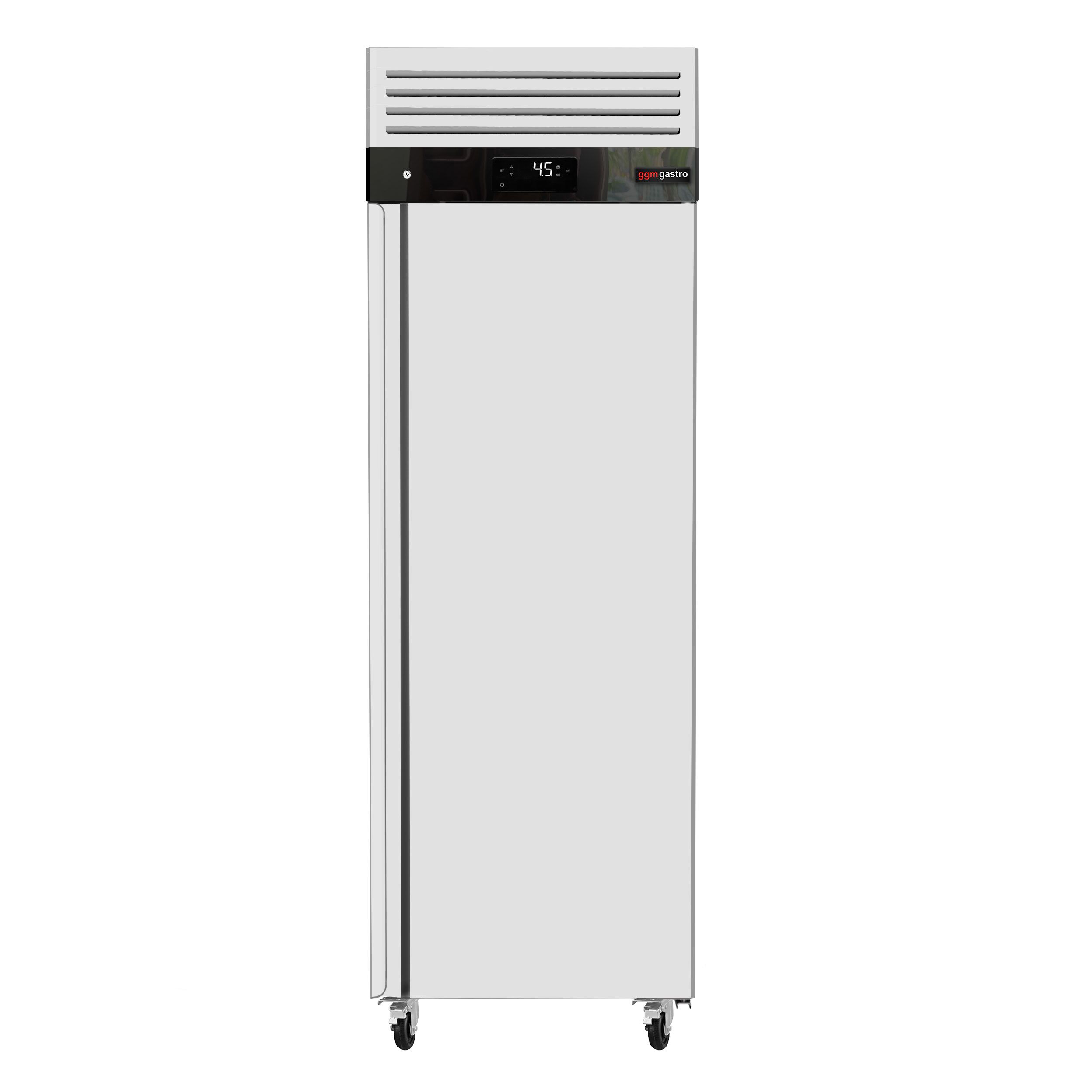 Armoire réfrigérée positive en acier inoxydable ECO – 600 litres – avec 1 porte – intérieur de la porte en plastique