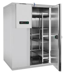 Koelcel - 1800x1800mm x H2010mm - 4,97m³ - isolatie 80mm - zonder motor - incl. accessoires (rek & PVC strokengordijn)