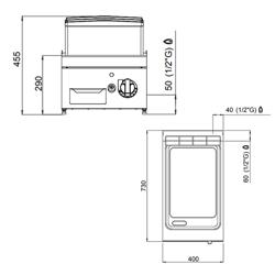 Gasbakplaat - 6,9kW - Glad
