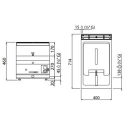 Frituurpan - 10 liter - 6,9 kW - mechanische bediening - met aftapkraan
