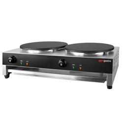 Saladette - 1210x700mm - 4 lades - voor 9x GN 1/6 - incl. crêpesapparaat met 2 borden