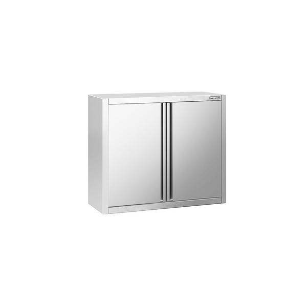Nerezová nástěnná skříňka PREMIUM - 800x400 mm - s křídlovými dveřmi - výška 800 mm