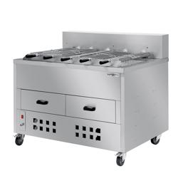 Houtskoolgrill - voor Adana- en shish kebab - voor 5 automatische draaispiesen - 1200mm