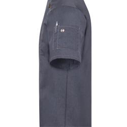 KARLOWSKY | Dżinsowa Bluza kucharska z krótkim rękawem - w stylu   Vintage Czarny - Rozmiar: 68	