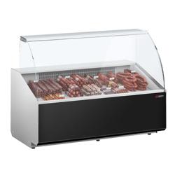 Commercial Refrigerated Serve-Over Counter PREMIUM - 1568 mm - +2 to +6°C - panoramic glass - black front