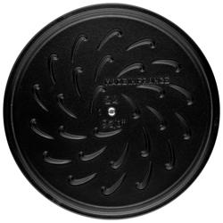 STAUB | Enameled Cast Iron Round Braiser – Ø24 cm - Black - Self-Basting Chistera Lid