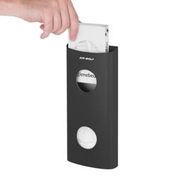 AIR-WOLF | Hygienebeutelspender für bis zu 25 Hygienebeutel - Edelstahl Mattschwarz