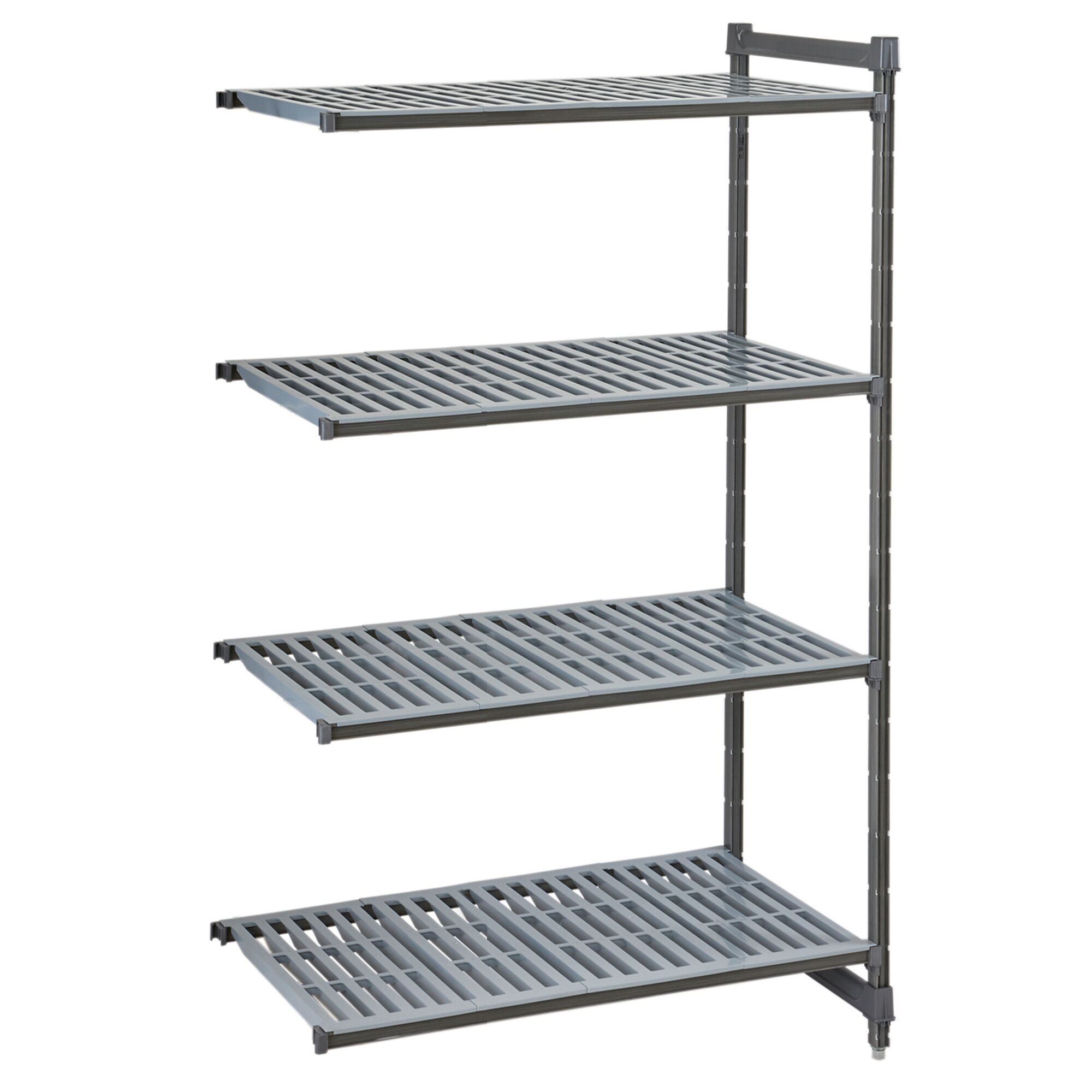 CAMBRO | Camshelving® Commercial Basics Plus Add-On Shelving Unit - 4 Slotted Shelves - 1,175×460 mm - Graphite Grey