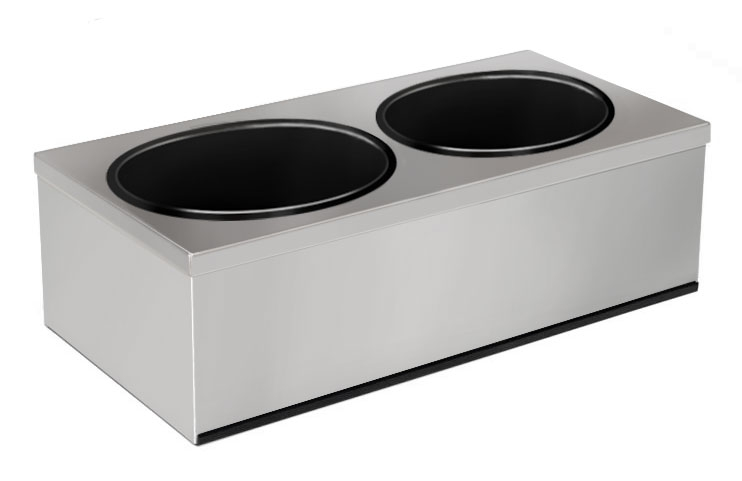 Estrutura em Aço inoxidável para distribuidor de molhos - 2x 4,5 litros