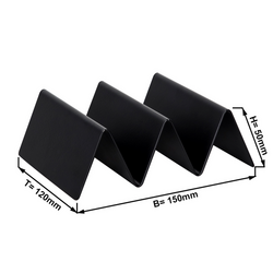 Soporte para tacos de acero inoxidable - negro con recubrimiento de polvo