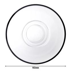 (72 pezzi) Piattino per bicchieri da tè -  AQUA - Rotondo - Ø 102 mm	