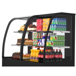 Gebaksvitrine Self-Service - 1400mm - Dubbele beglazing - voor gebak/taart - met 2 glazen planken