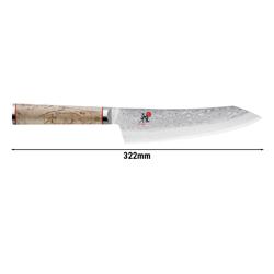 MIYABI | 5000 MCD Rocking Santoku 180 mm – Masur Birch - Made in Japan - Flower-Damascus