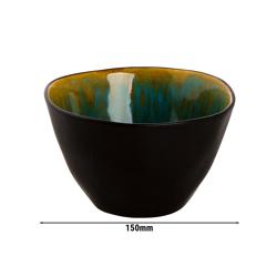 (6 pezzi) LOTUS - Ciotola - Ø 150 mm - Turchese/Nero