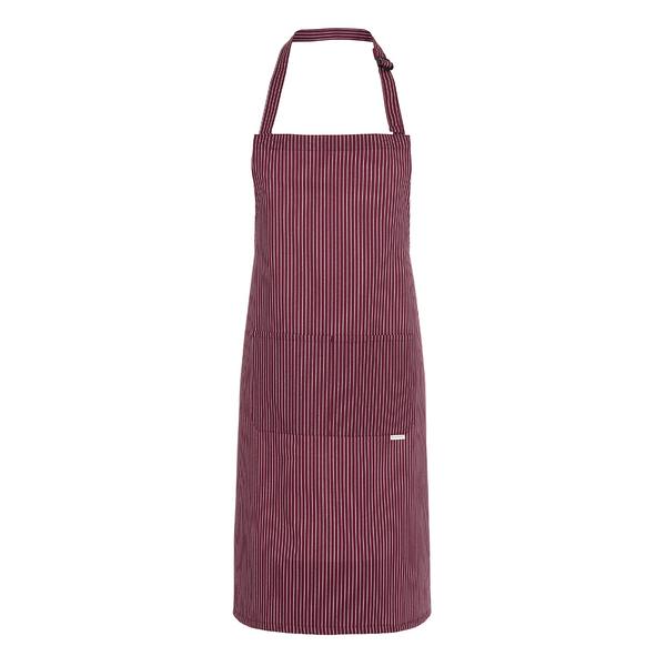 (6 pieces) KARLOWSKY | Carlo Bib Apron – Bordeaux Red - 70 x 90 cm - 100% Cotton - 2-Section Pocket