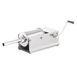Mașină manuală de umplut cârnați - 3 litri - oțel inoxidabil - incl. 4 diferite pâlnii