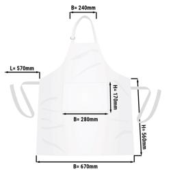 (5 stuks) Bistroschort - wit - B x L: 67x84cm