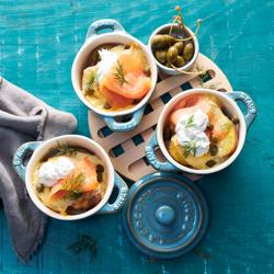 STAUB | CERAMIQUE - طنجرة كوكوت صغيرة - بقطر 100 مم - دائرية - سيراميك - فيروزي عتيق