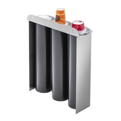 Set di dispenser a tre tazze - plastica - versione integrabile