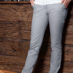 KARLOWSKY | Dames Modern Stretch Chino Broek - Staalgrijs - Maat: 50