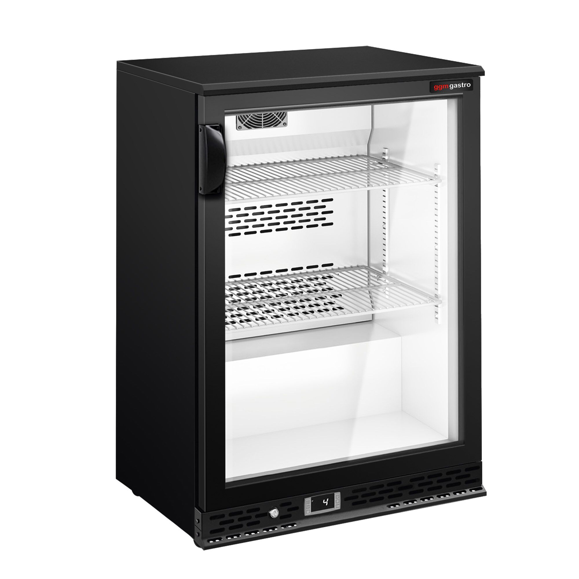 Réfrigérateur de bar – 600 mm – 125 litres – avec 1 porte vitrée battante – Noir