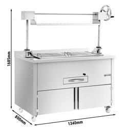Kömür Izgarası -1340mm - Liftli & 1 çekmeceli