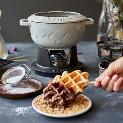 STAUB | SPECIALITIES - Fondue készlet - Ø 200mm - Öntöttvas - Fehér szarvasgomba