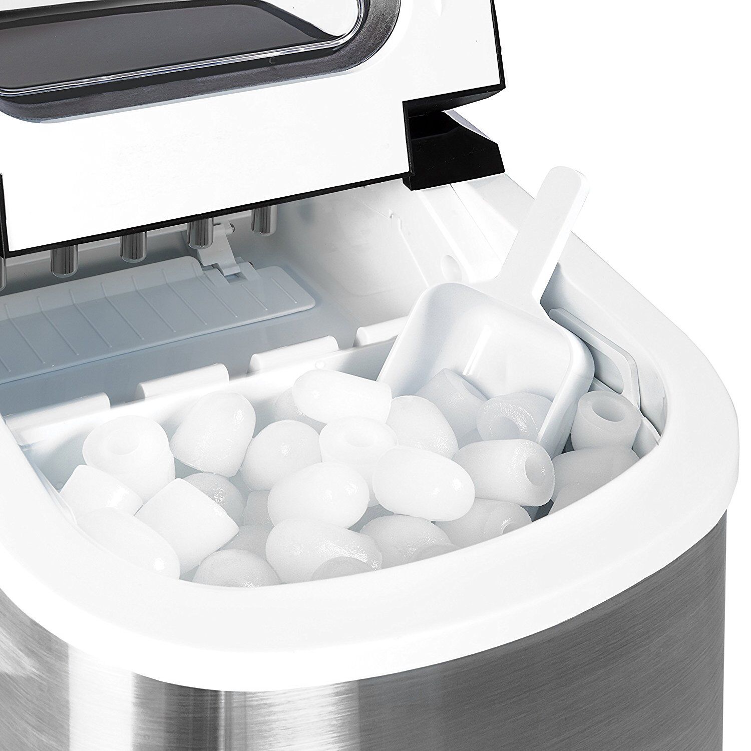 Machine à glaçons - Cylindre creux - 12 kg/24 h - Argent
