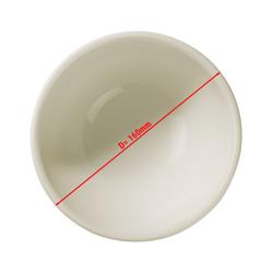 (4 st) Skål - TEOS - porslin - rund - Ø 160 mm - stapelbar - creme