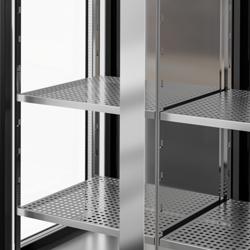 Panoramic Commercial Wine Fridge - Stainless Steel - Single Zone - 450L - max. 128 bottles