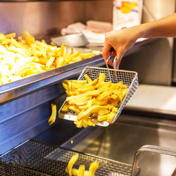 Stainless steel French fries tray - 1000x300mm