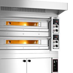 (2×) Commercial Double-Deck Electric Pizza Oven Manual ANTONIO – 9+9 Ø33 cm each - 400°C - 22.4 kW - Hood & Proofer