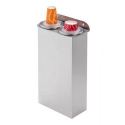 Doppio Dispenser porta bicchieri - con 2 dispenser - Plastica - da parete