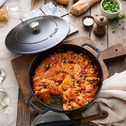 STAUB | BRAISERS - Sauteerpan met Chistera Drop Structure - 240mm - Gietijzer - Zwart