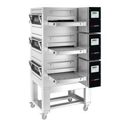 (3 stuks) Elektrische doorloop oven - 1670x2150mm - Digitaal - Bandbreedte: 800mm - incl. onderstel