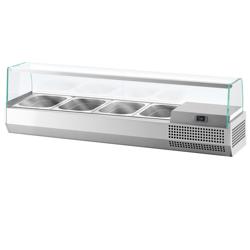Chladicí nástavná vitrína PREMIUM PLUS - 1328x413 mm - 4× GN 1/3