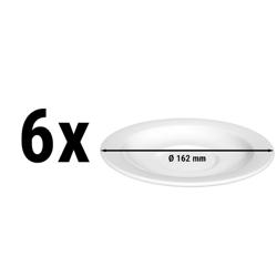 (6 pieces) SELTMANN WEIDEN | Round Coffee Saucer Meran Basic – Ø162 mm – High-Gloss Porcelain – Easy to Clean
