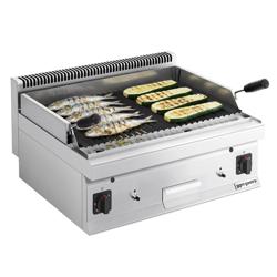 Grill gazowy z kamienia lawowego - 10,6 kW - Uchylny ruszt grillowy	