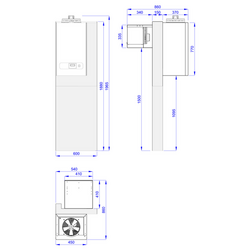 Paslanmaz Çelik Soğuk Oda - 1800x2100mm - 5,88m³ - Soğutma ünitesi dahil