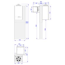 Cella frigorifera in acciaio inox - 2100x2100mm - 6,9m³ - incl. unità di raffreddamento