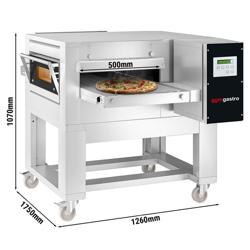Elektrische doorloop oven - 1260x1750mm - Digitaal - Bandbreedte: 500mm - incl. onderstel