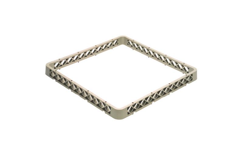 opzetrand GN 1/1 - open bodem - voor glazenkorf - 500x500x57mm - Beige - voor alle glazen- & tassenmanden 1/1