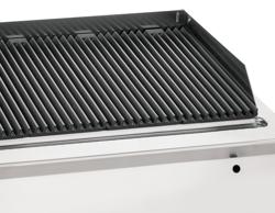 Gas watergrill - 18kW - 0,8x0,73m - Gietijzeren rooster - Staand model - RVS