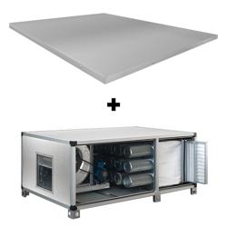 Commercial kitchen extract air cleaning unit with motor - 5,400 m³/h - With pre-filter, pocket filter and activated carbon filter - Incl. protective panel