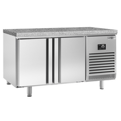 Bakkerij koelwerkbank Premium PLUS - 1618x800mm - met deuren aan beide zijden & granieten werkblad