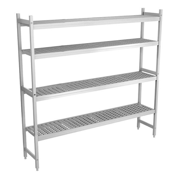 Aluminium GN Shelving Unit Starter Bay – 4 Tier - 1745x460x1800mm - 600kg - Cold Room