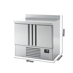 Mesa refrigerada - mostrador nevera PREMIUM PLUS - 980x700mm  - con 2 puertas