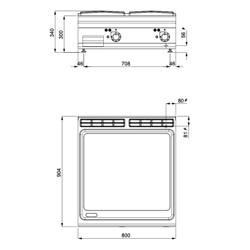 Elektrische bakplaat - 13,2kW - Glad